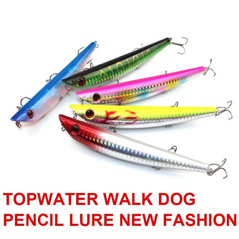 5Pcs/lot Quality Pencil Lure Topwater Walk Dog Hard Japan Ima Minnow