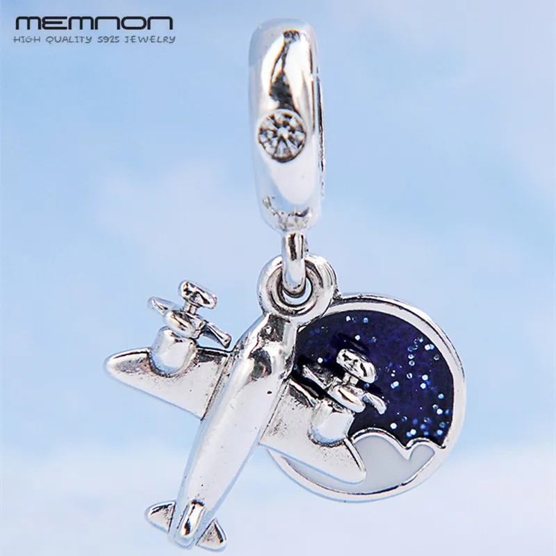 

New summer dangle silver charm 925 Sterling silver Propeller Plane Charms fit bracelets bangle DIY pendant for jewelry making