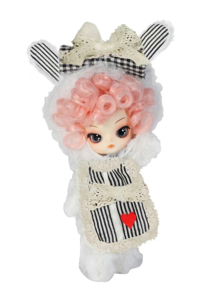 Маленький Романтический белый кролик с коробкой и красивым платьем мини кукла девочка подарки прекрасная игрушка