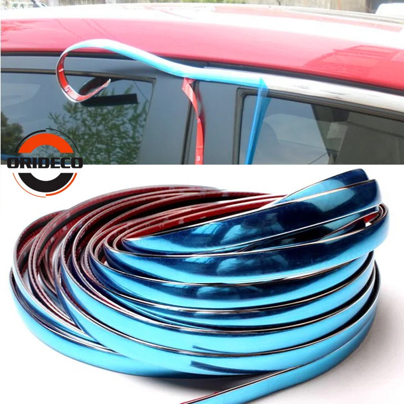 30mm Width 15m/roll Silver Car Chrome Styling Decoration Moulding Trim Strip Tape Auto Diy