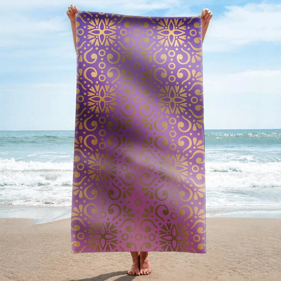 

GNORRIS Custom Sand Free Microfiber Bohemia rectangle Beach Towel Blanket - Quick Dry Super Water Absorbent Yoga mat