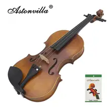 Astonvilla ручной работы 4/4 Reationary Винтаж скрипки изысканный суб-лак с блеском Стильный ретро старомодные скрипка Еловая панель