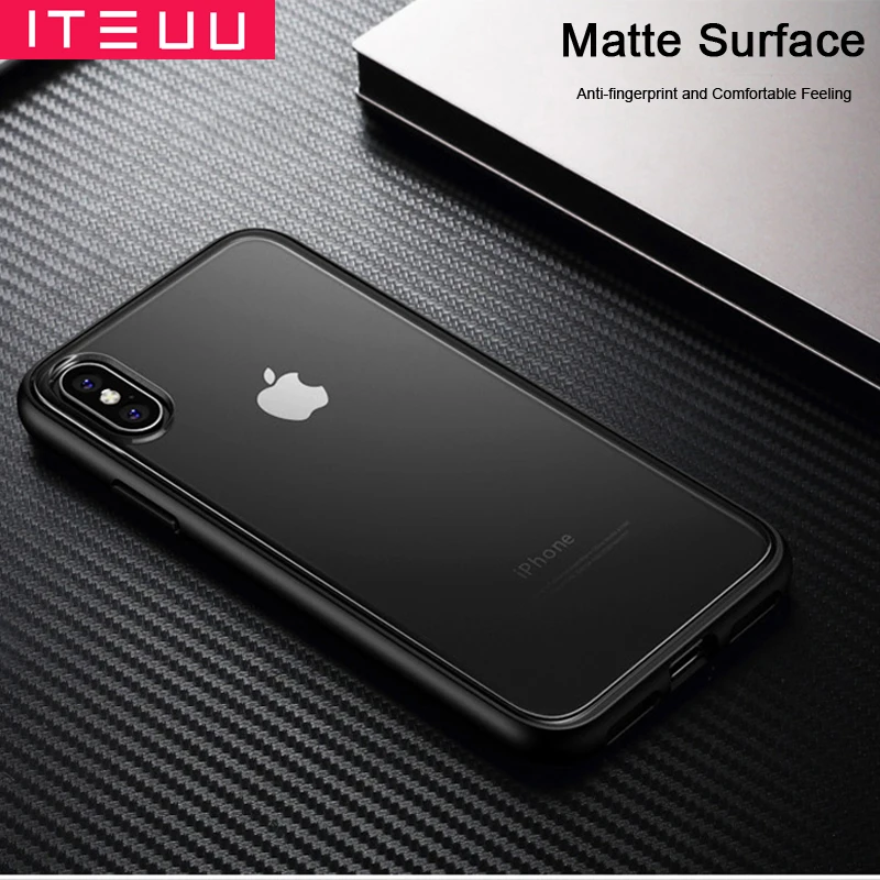 ITEUU сверхмощный защитный противоударный чехол для iphone X XS Max XR Чехлы ТПУ матовая