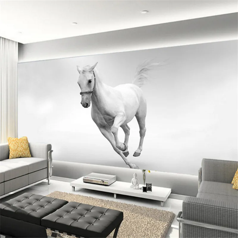 

custom modern 3d photo non-woven wallpaper murals 3d horse decorative painting wallpaper tv sofa background wallpaper home decor