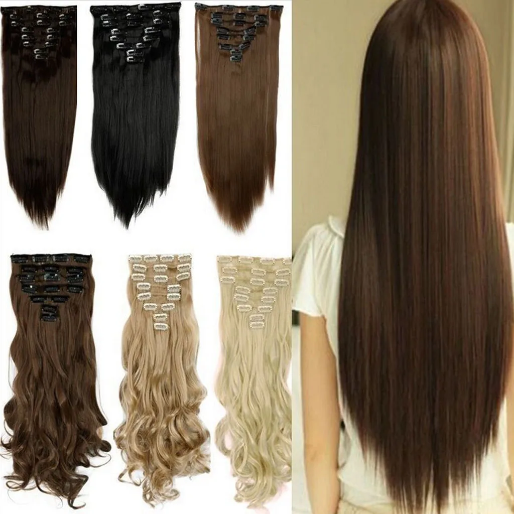 20Pcs Hair Extension Snap Clips Wig Grips Medium Remy Clip In 32mm Black Hair Extensions Synthetic