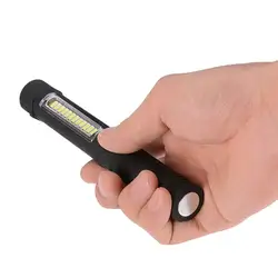 Новый светодиодный водостойкий портативный мини-ручка образный ПВХ Torch Light Inspection Work Light Магнитный факел фонарик