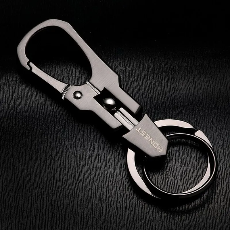 Čestný - nový 2018 Značka Creative Luxusní Pánský přívěšek na klíče Keychain Klíčový držák Kroužek pro muže Novinka Trinket Zinková slitina Vysoká kvalita