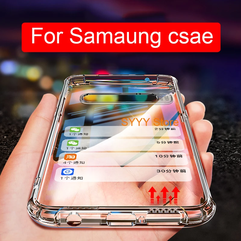 Прозрачный чехол для телефона Samsung Galaxy A40 A30 A50 S10 S9 S8 Plus Note 9 8 S6 S7 Edge J4 A7 A5 2018 HD мягкий