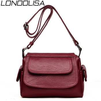 

LONOOLISA Ladies Shoulder Crossbody Bags For Women 2019 Leather Luxury Handbags Women Bags Designer Bolsa Feminina Sac A Main