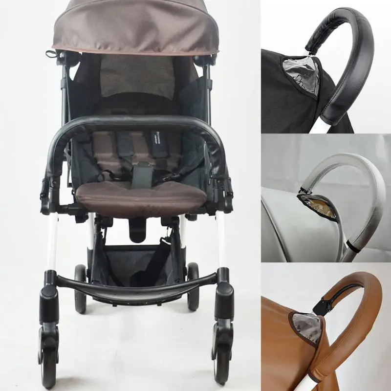 

Pram Stroller Accessories Covers Handle Wheelchairs Baby Stroller Armrest PU Leather Protective Case For Yoyo Yoya Baby Stroller
