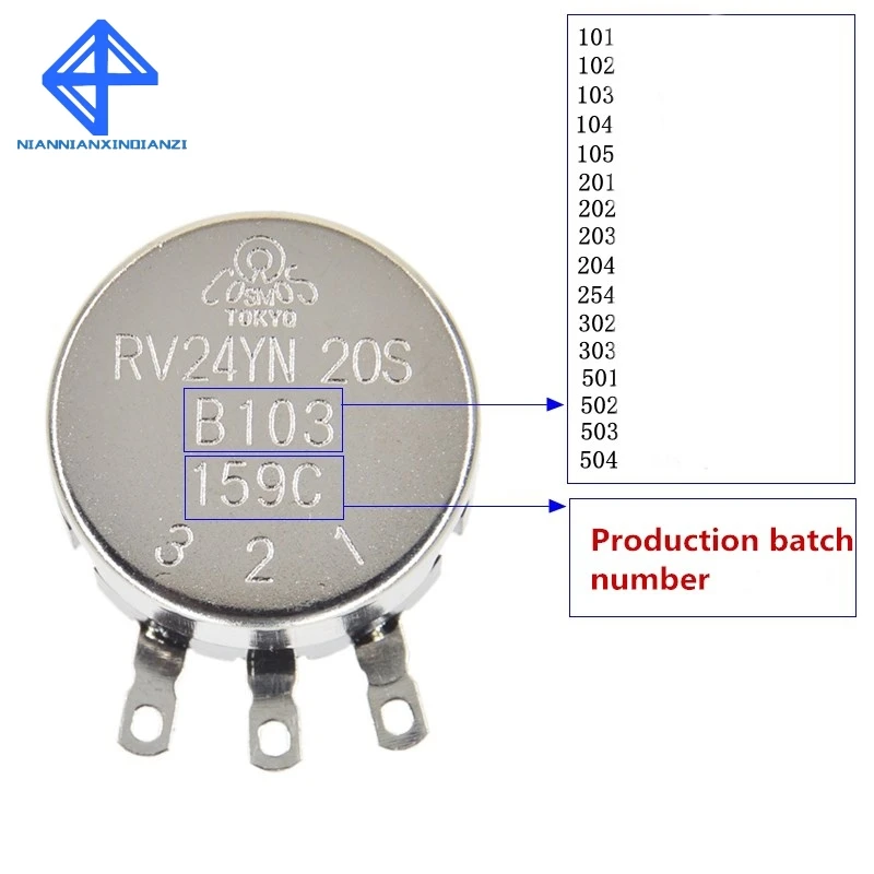 Rv24yn20s B101 100 Ом Потенциометр