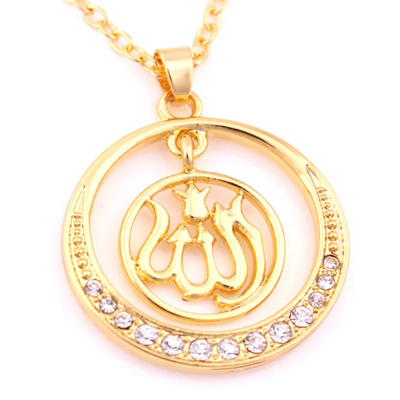 Gold Pendants Necklaces Religious Jewelry Wolf Totem Rhinestone Gold Chains Necklace Fashion Chokers