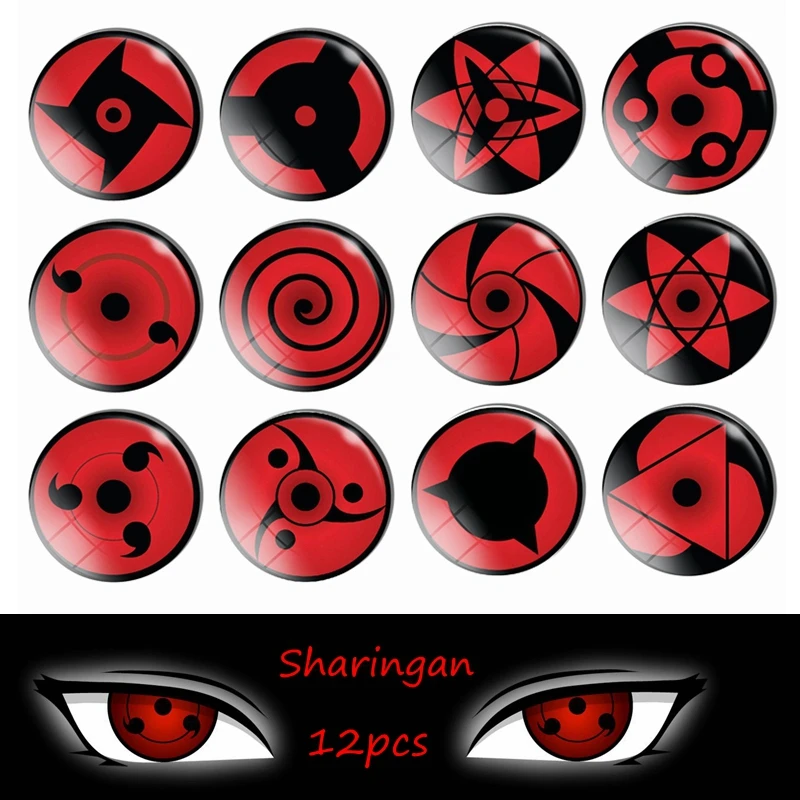 

NARUTO Anime Souvenir Fridge Magnet Sharingan Glass Dome Crystal Magnets for Refrigerators for Home Decor Magnetic Sticker