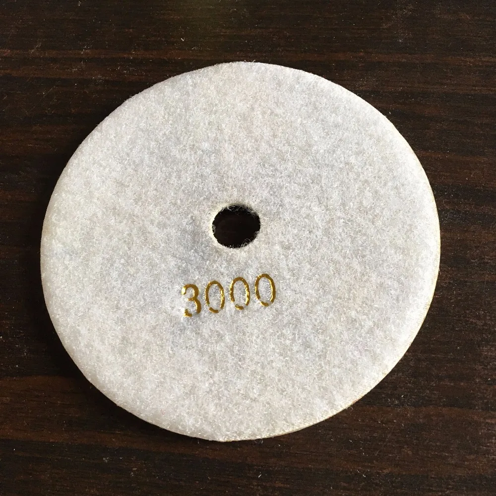 

5" 125mm White Gray 3000 Grit Diamond Polishing Pad for Marble Granite Polisher