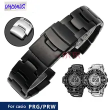 Часы ремнем, замена для ОГО PRG-260/550/250/500 PRW-3500/2500/5100 стальной браслет черный 18 мм ремешок для часов подарок для bf