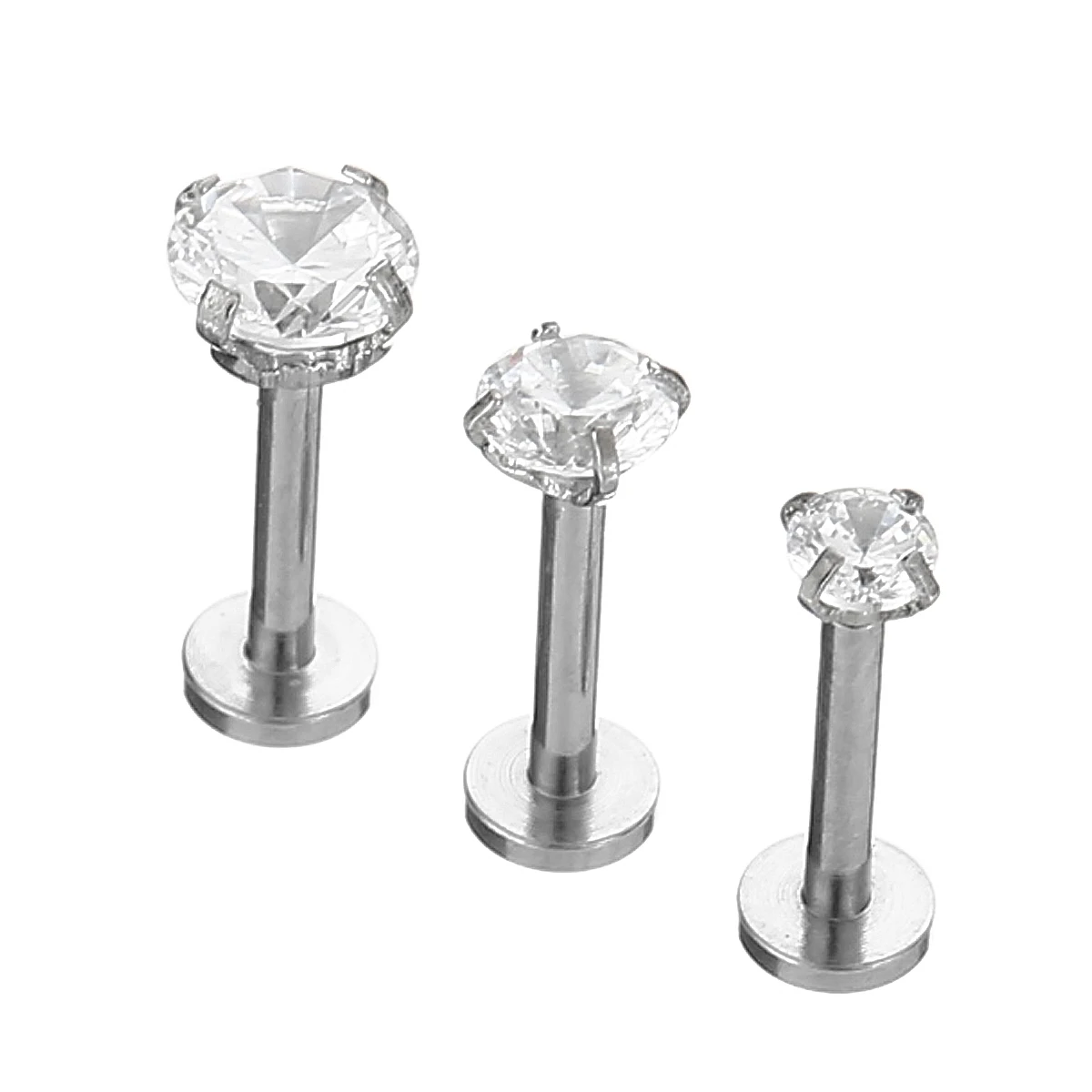 

Vintage Earrings Studs Triple Shellhard 16g Cubic Zirconia Helix Ear Cartilage Tragus Earrings For Women Piercing Body Jewelry
