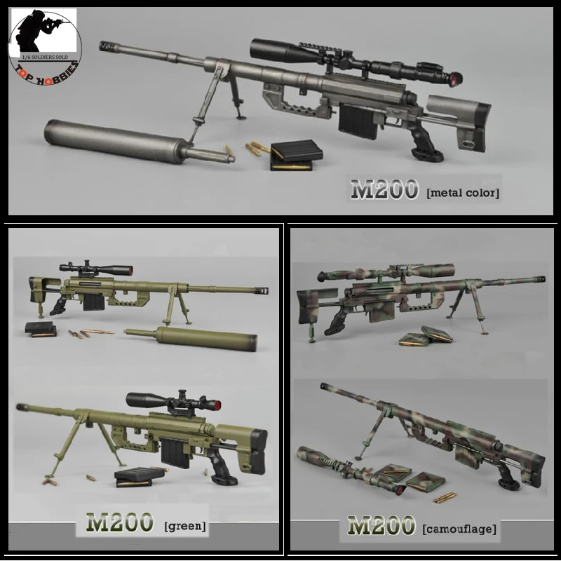 

1:6 Scale ZYTOYS M200 Sniper Rifle Gun Model Series Plastic Fit 12 Inch Soldier Action Figure Weapon Accessories Black/Green/Cam