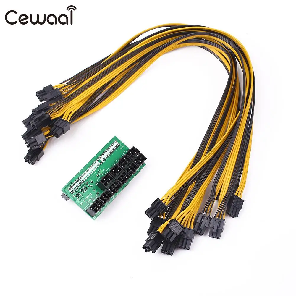 

DPS-1200FB/QB A Server Power Breakout Board +10 6P Cable For GPU ETH Mining