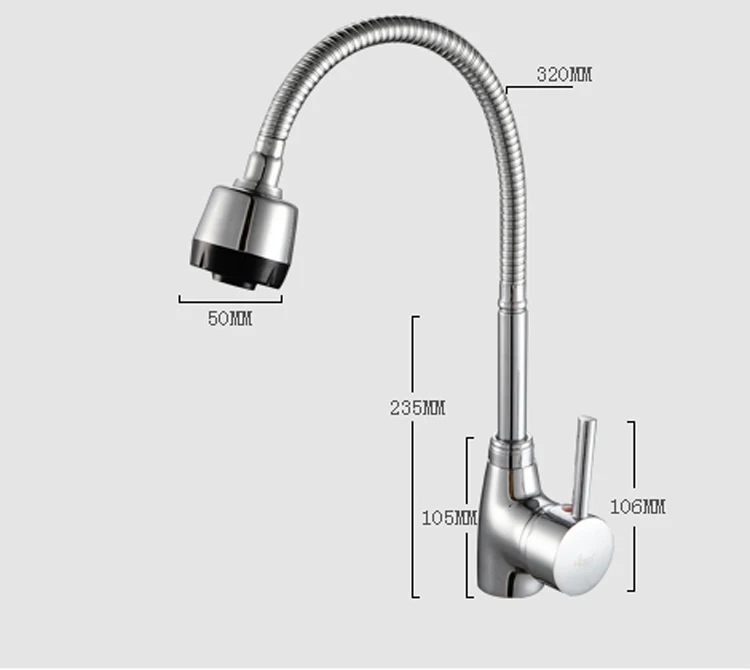 Бесплатная доставка; Весна Кухня кран Гибкая шея горячей и холодной Кухня кран пара и форсунки