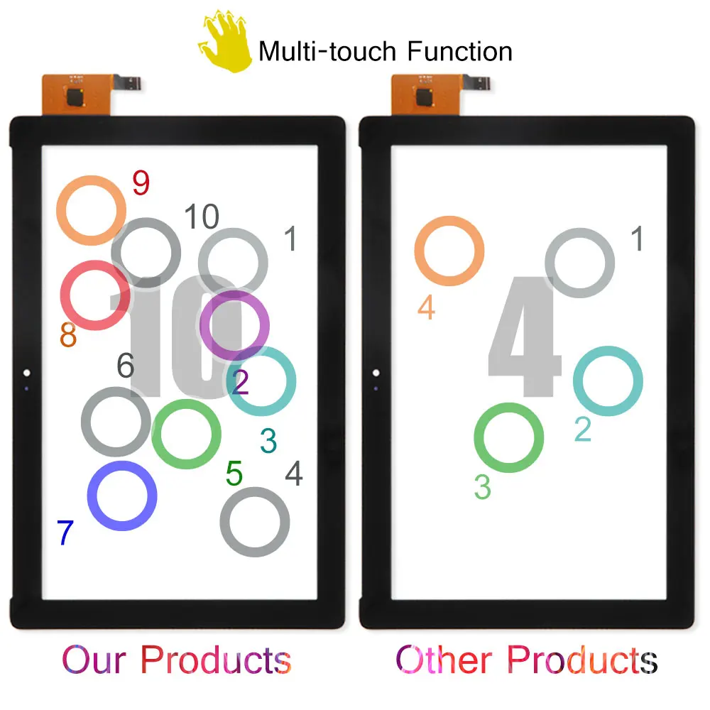 Дешево Оригинальный 10,1 для Asus ZenPad 10 ZenPad Z300 Z300M сенсорный экран дигитайзер панель сенсор планшетный ПК желтый ленточный кабель для Z300M