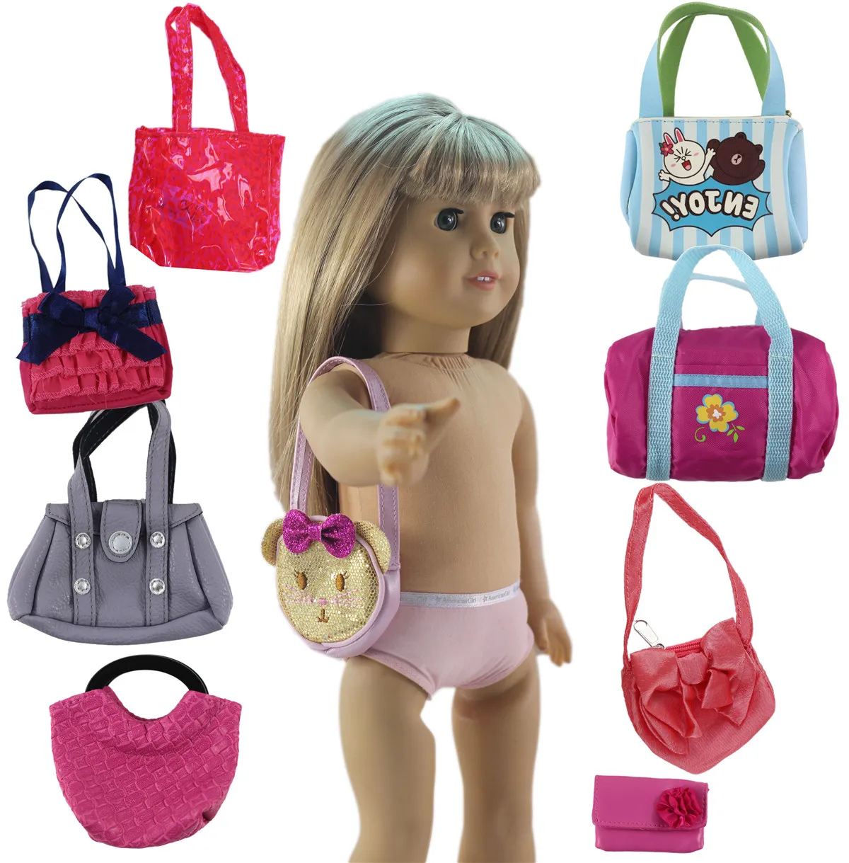 

Doll Accessories Many Styles Bags for Choice Fit for 18 inch American Doll or others 43-46 cm Doll