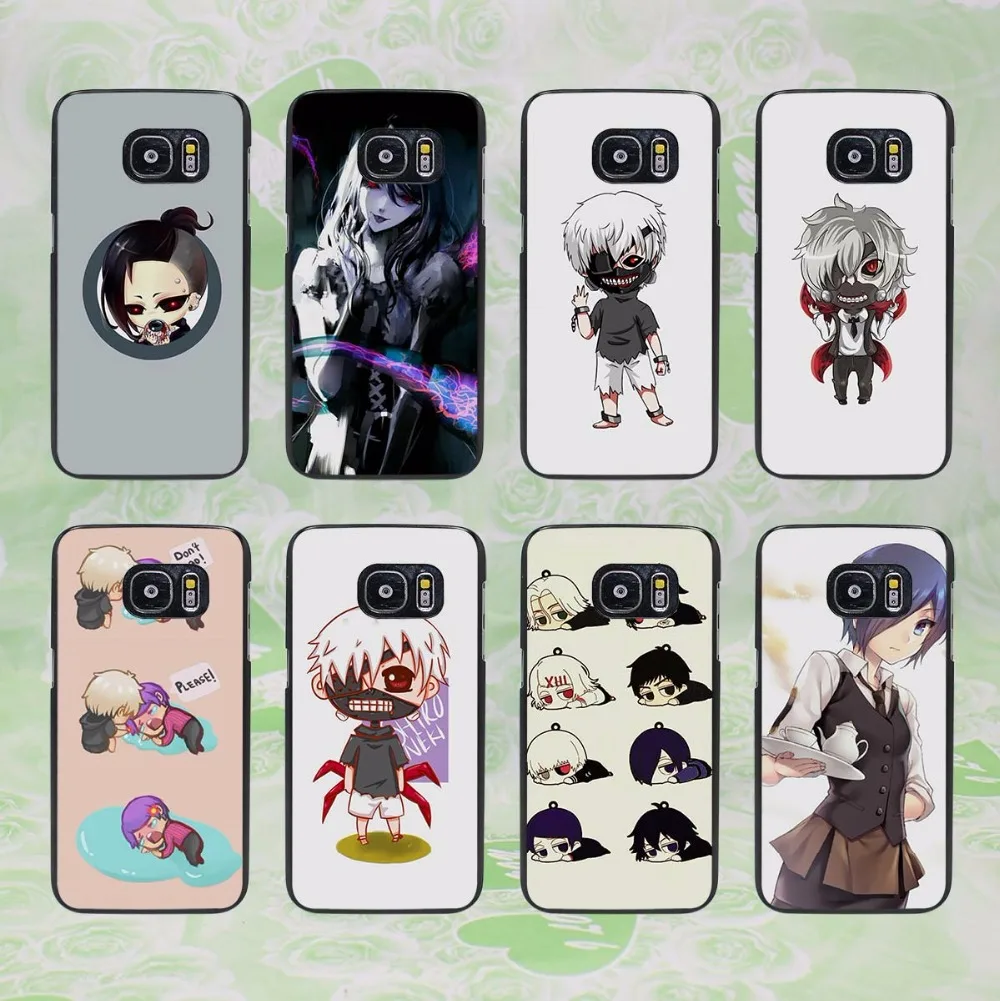 Q version Tokyo Ghoul Japan style hard black Case Cover for Samsung Galaxy S8 S8 plus S7 s6 edge S4 S5 mini in Half wrapped Case from Cellphones