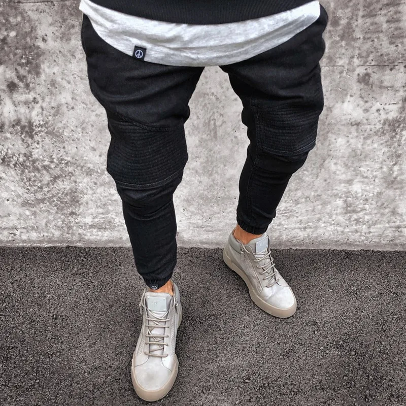 Fashion Men Skinny Jeans Pants European and American Style High Waist Light Stretch Casual Trip Trousers Young | Мужская одежда