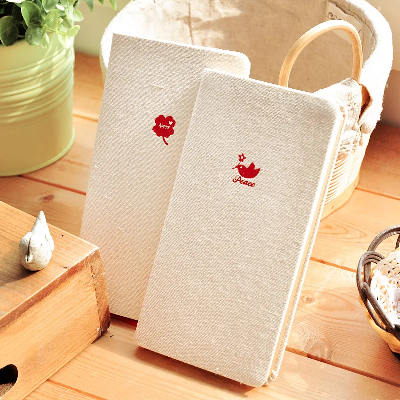 Vintage Linen Cover Notebook Diary Book H5 Notepad Creative Hardcover Kraft Paper Thick