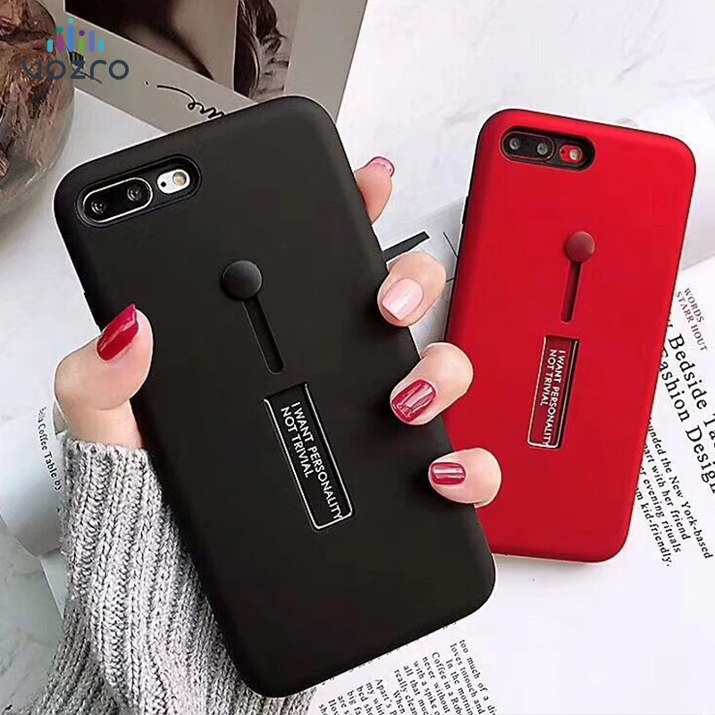 

[Invisible bracket] VOZRO Phone case For iPhone 6 6s 7 8 Plus X XR XS Max Bumper Telephone covers Accessories bag