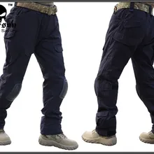 Для мужчин Военная Airsoft Охота брюки bdu Эмерсон CP Стиль Gen2 тактические брюки с наколенниками черный EM6988 BK