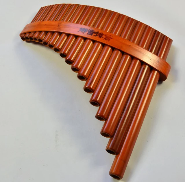 18 Tube Romanian Panpipes Instrument Natural Bamboo Pan Flute C/G Key Wind Panflute Flauta