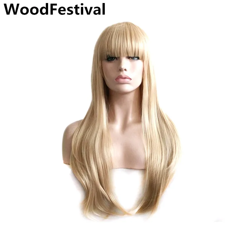 party ladies wigs blond wig straight hair heat resistant long blonde