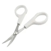 HHFF новая белая ручка Изогнутый наконечник Ножницы для вышивки вышивка Шитье ножницы 4"