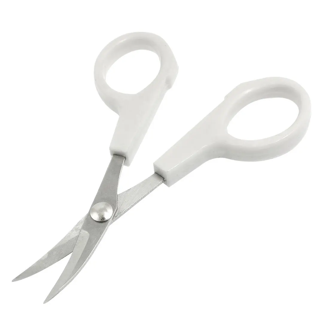 

HHFF New White Handle Curved Tip Needlework Cutter Embroidery Sewing Scissors 4"