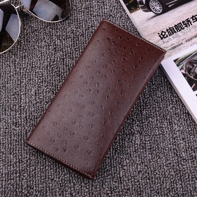 

Men's Wallets Vintage Look Long Wallet PU Leather Wallet Men Male Purse Card Case Cash Holder Carteira Feminina