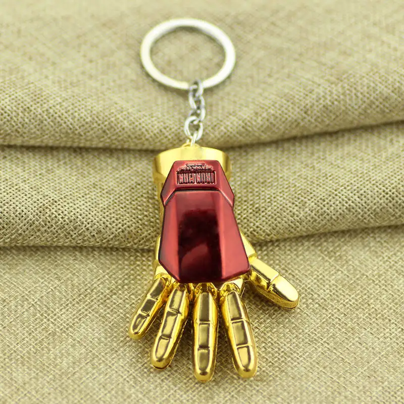 Мстители 4 танос перчатка бесконечности рукавица брелок Аниме Железный человек ручная клавиша кольцо для подарка chaviro брелок украшения ювелирных изделий - Цвет: iron man 3