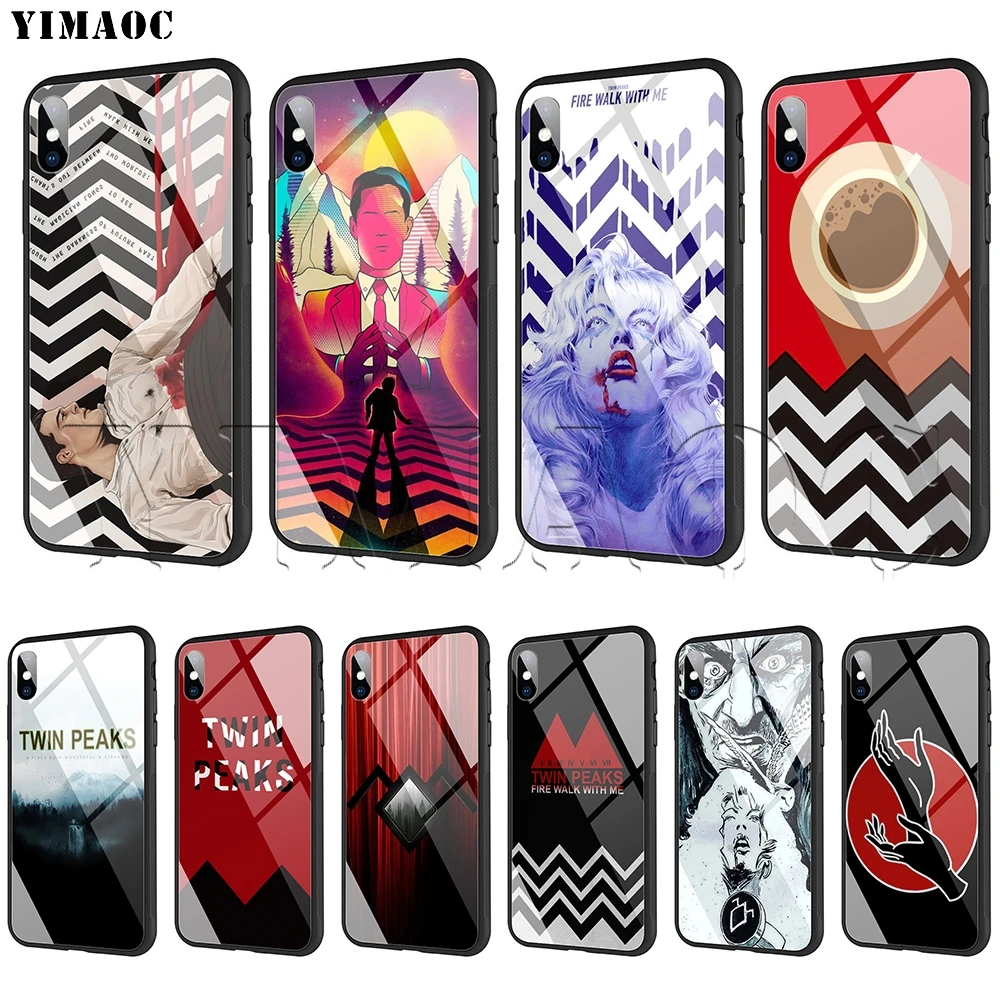 

YIMAOC Twin Peaks Fire Walk with Me Tempered Glass Case for iPhone 11 Pro XS MAX XR X 8 7 6 6S Plus