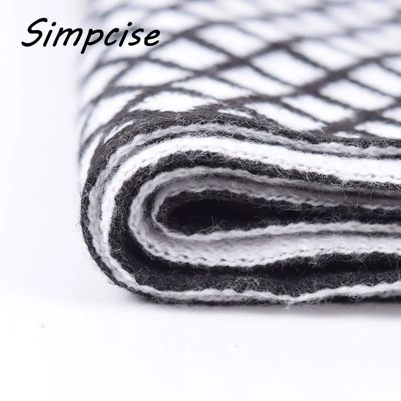 Winter Knitted Scarf Man Hot Sale Unilateral Plaid Knit Scarves Men Charm Warm Scarf Shawls Gift A3A18940