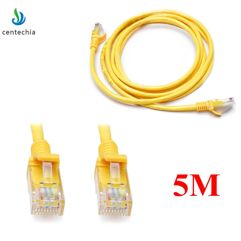 

Centechia New RJ45 Ethernet Cable 5M for Cat5e Cat5 Internet Network Rj 45 Lan Cable Patch Cord Computer Connector