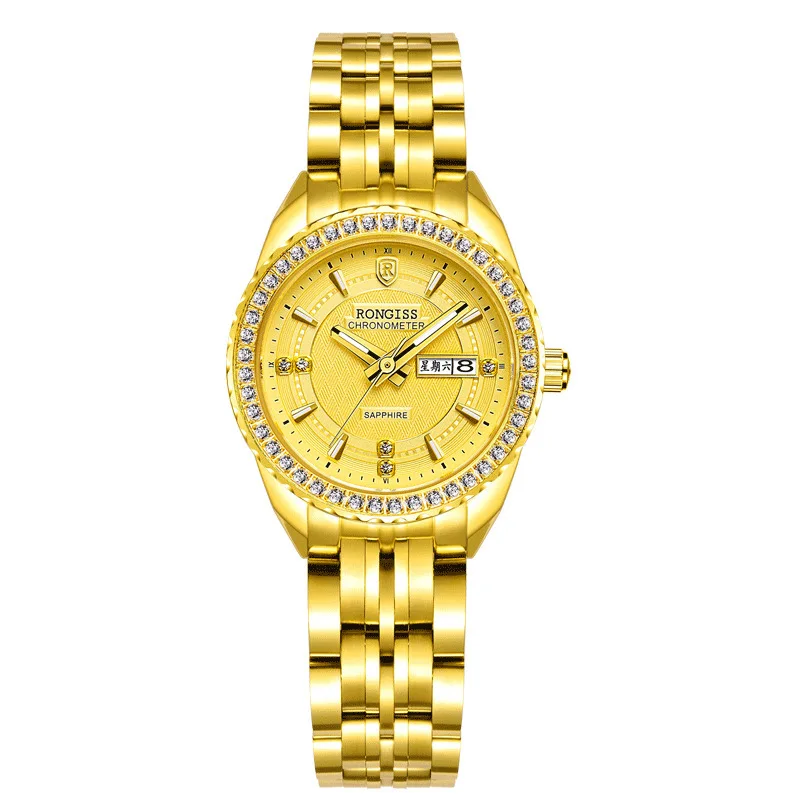

Switzerland Even-numbered Days Night Light Ma'am Inlaid Watch High Archives Woman Fine Steel Wrist Watch