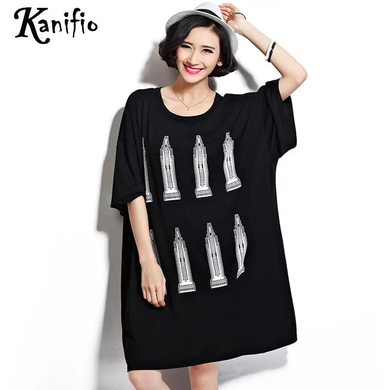 

Kanifio Brand Clothing Oversized Women Fashion Print Casual Loose Blouse Shirt Plus Size Long Top Tunic Vestidio Blusas 2018 New