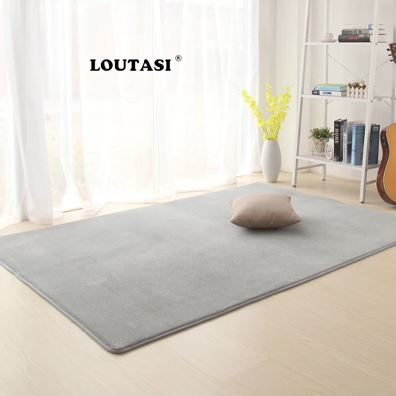 Loutsi однотонный коралловый флисовый ковер для гостиной, приятный для кожи ковер для гостиной, коврик для спальни, коврик на пол в ванной, кухонный коврик