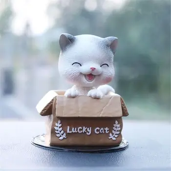 

Lucky Cat In Box Action Figure Animal Model Dashboard Decor Auto Car Ornaments Home Decor