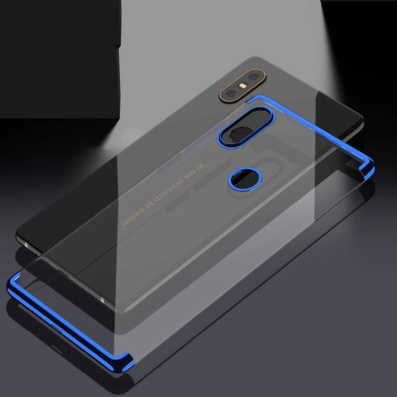 

Electroplated transparent TPU For xiaomi 8 9 se 6X 8 lite MAX3 MIX2S MIX3 Note3 F1 For Redmi Note 4 5 6 7 5plus 6A S2 phone case