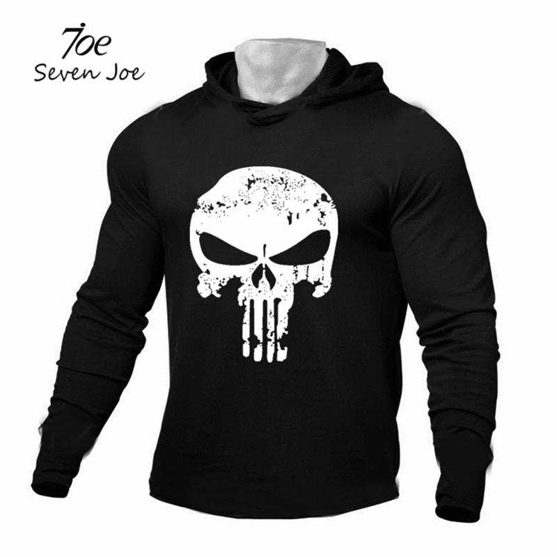 

Seven Joe Men gym Bodybuilding Hoodies Sweatshirt Pullover Hip Hop Brand Clothing Sportswear Cotton Workout Thin hooded