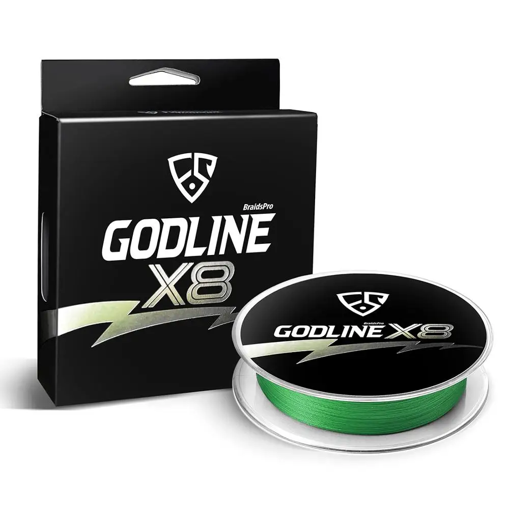 FISHINGSIR GODLINE X8 плетеная рыболовная леска, 8 нитей, ПЭ плетеная, 275 м, многофиламентная веревка, карпэ провод, супер силовые линии - Цвет: Green