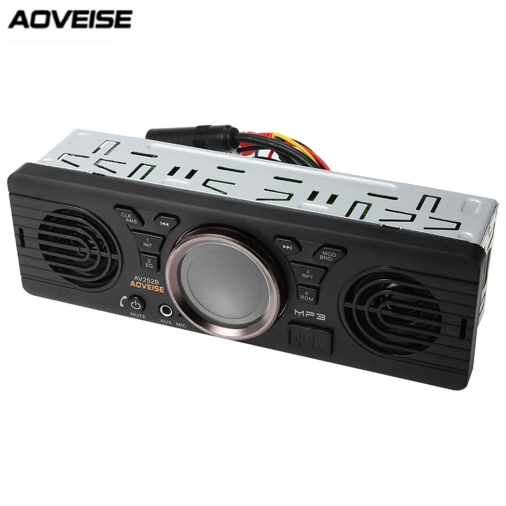 AV252B 12V Bluetooth 2.1 + EDR Vehicle Electronics In-dash MP3 Audio Player Car Stereo FM Radio with USB/TF Card Port