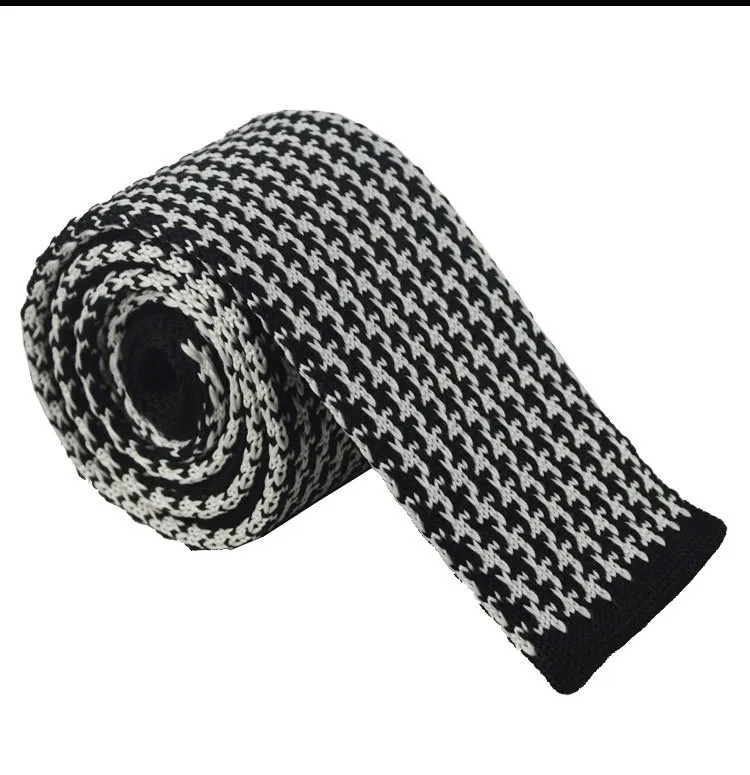 New Arrive Men's Knitting polyester woven ties Classic Neckties Fashion Plaid Mans Tie for wedding