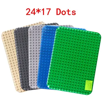 

404 Duploe Big Bricks Base Plate 24*17 Dots 27.6*38.5cm Baseplate Building Blocks Toys For Children Compatible Blocks Duplos