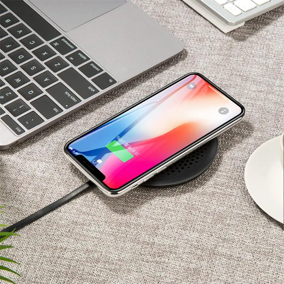 Romoss Беспроводное зарядное устройство для iPhone X 8 Plus 10 Вт Беспроводная зарядка для samsung Galaxy S8 S9 S7 Edge Qi USB Беспроводная зарядная панель